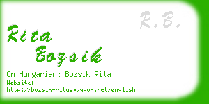 rita bozsik business card